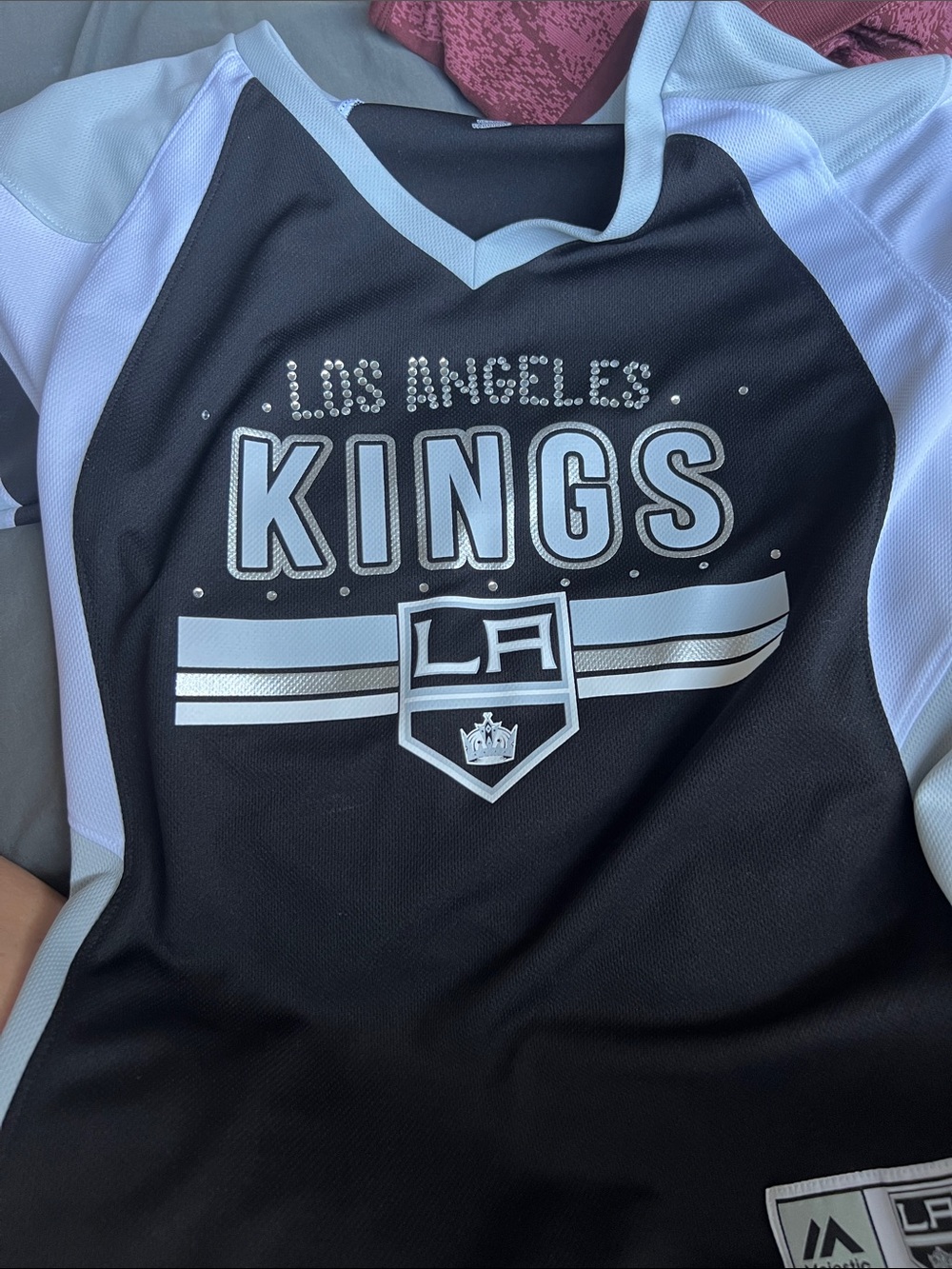 NHL Los Angeles Kings Black & White Kids Jersey Tee